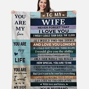 Wife Blanket From Husband. This Is A Perfect Gift For Wife Birthday